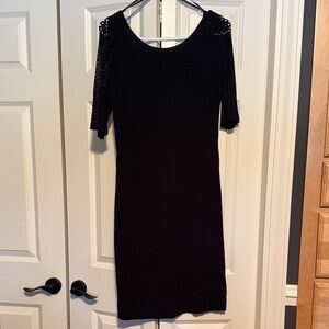 Elegant Black Knit Dress